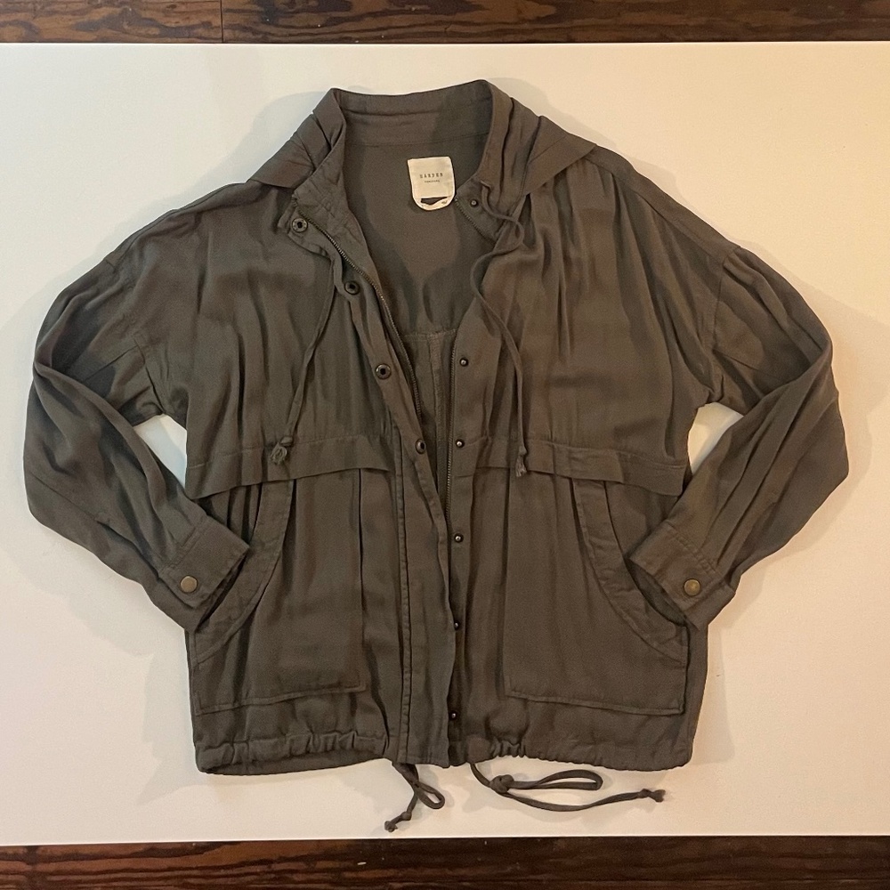 Harper Heritage Olive Green Lightweight Hooded Jacket